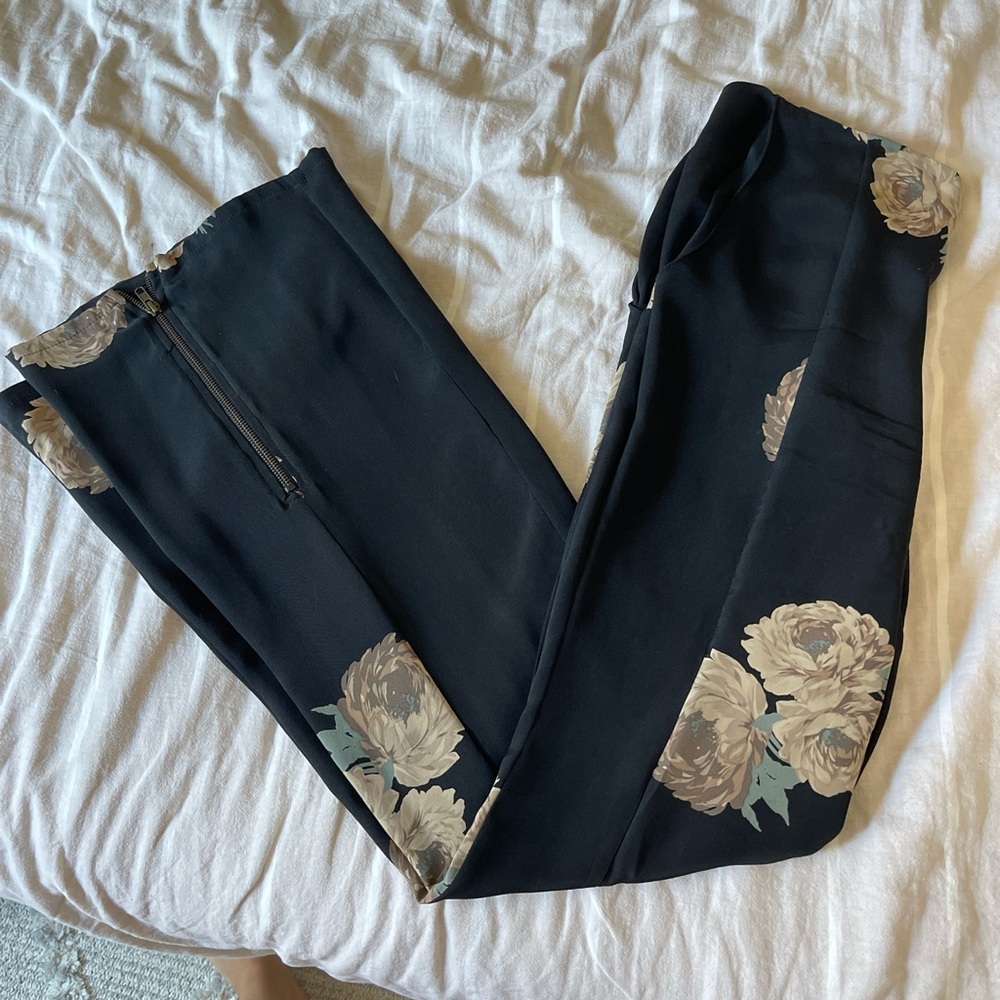 Stone Cold Fox Black Floral Wide Leg Pants